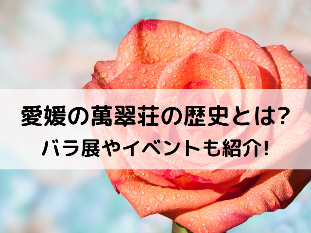 愛媛の萬翠荘の歴史とは バラ展や22年のイベントについても紹介 あれやこれや みさいと